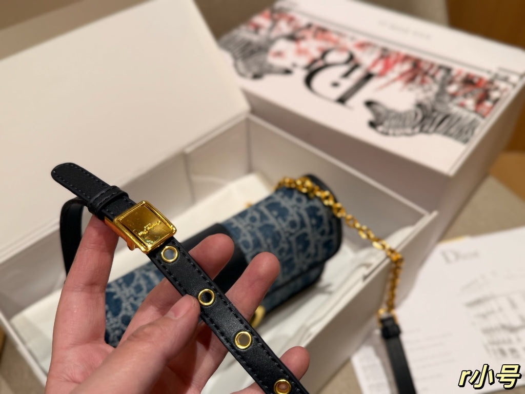 Dior New Fashion Denim Chain Bag 22x13x6cm
