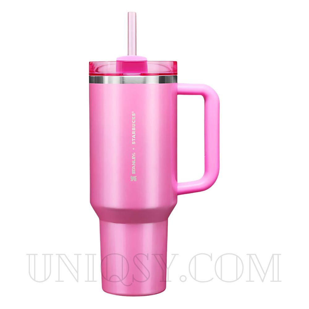 Pink Stanley 40 OZ Quencher Tumbler Cup