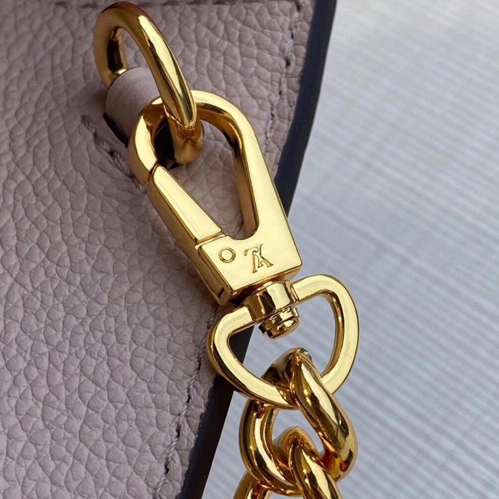 Lv Twist Chain Wallet Light Pink Grain Leather