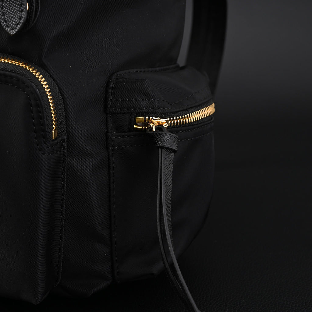 Burberry The Rucksack – Black Nylon & Leather Backpack with Gold-Tone Hardware