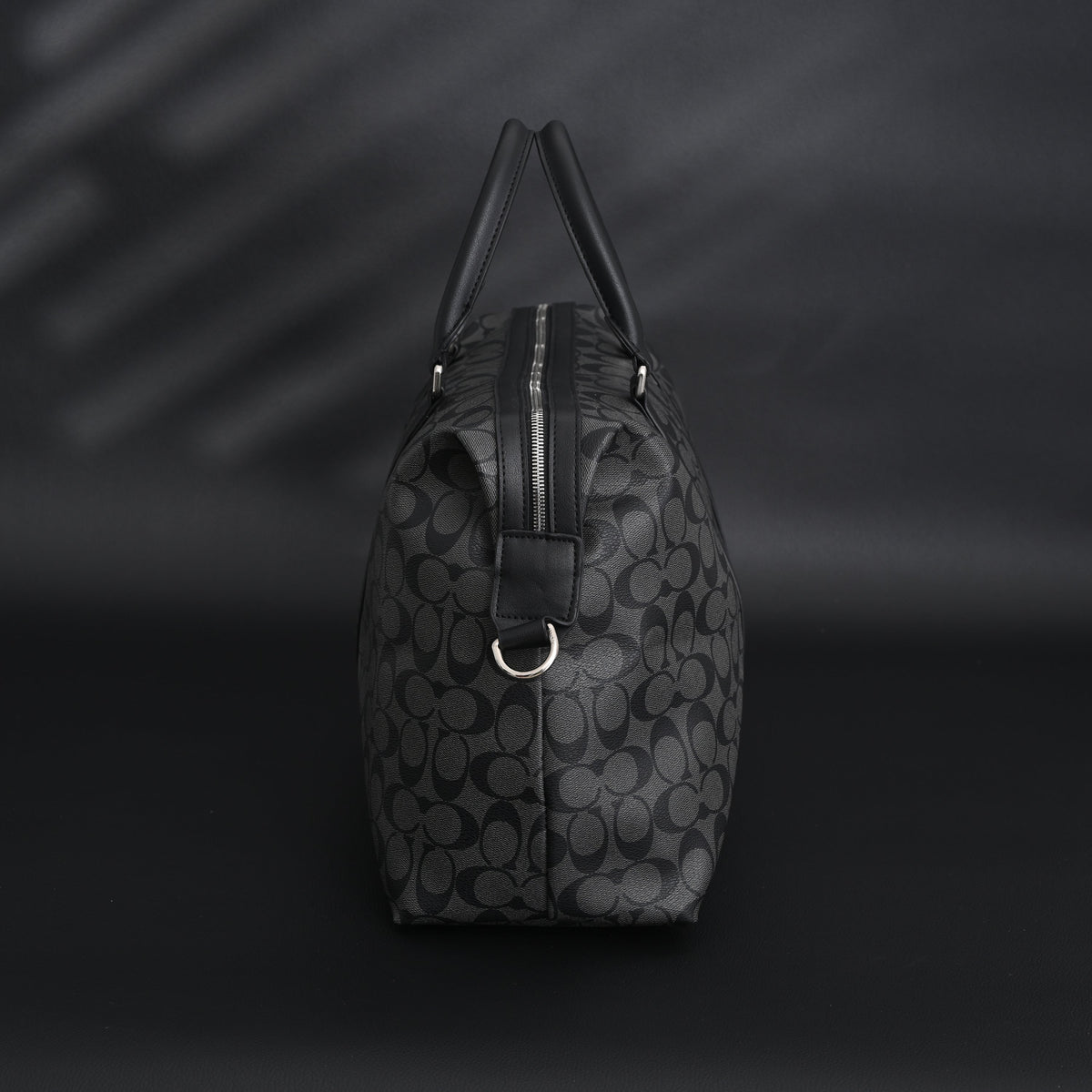 Coach Metropolitan Duffel Bag in Signature Black Canvas