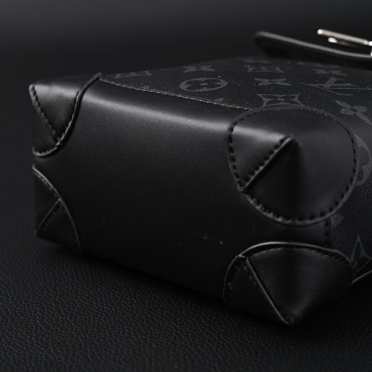 Louis Vuitton Soft Trunk Messenger – Monogram Eclipse Canvas with Silver Chain