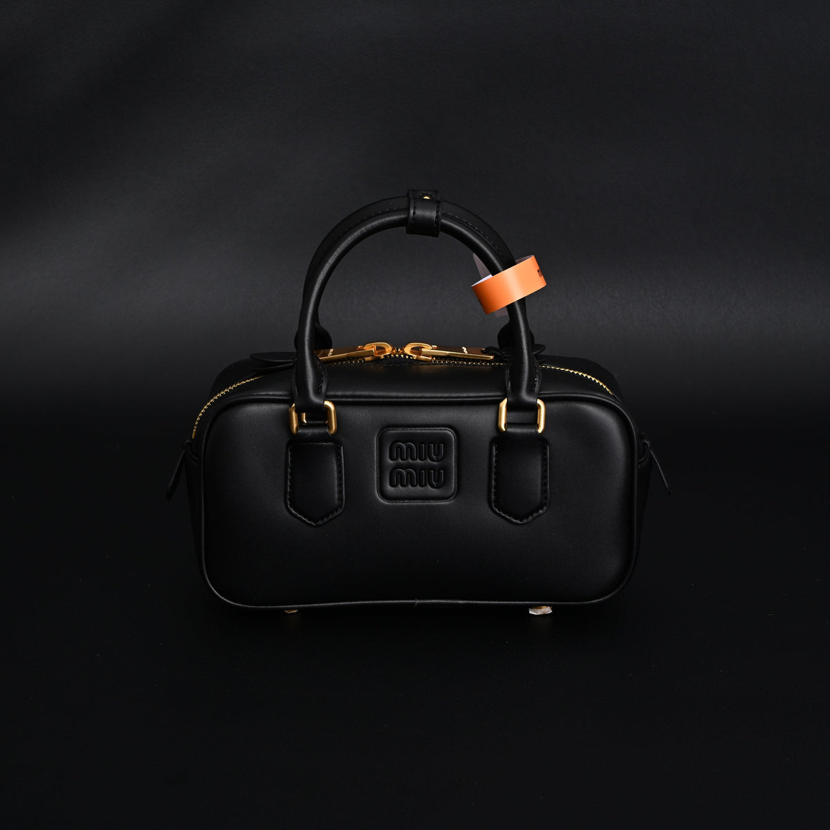 Miu Miu Black Matelassé Leather Satchel Bag – Mini Top Handle