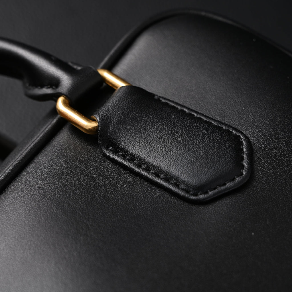 Miu Miu Leather Top Handle Satchel – Classic Black