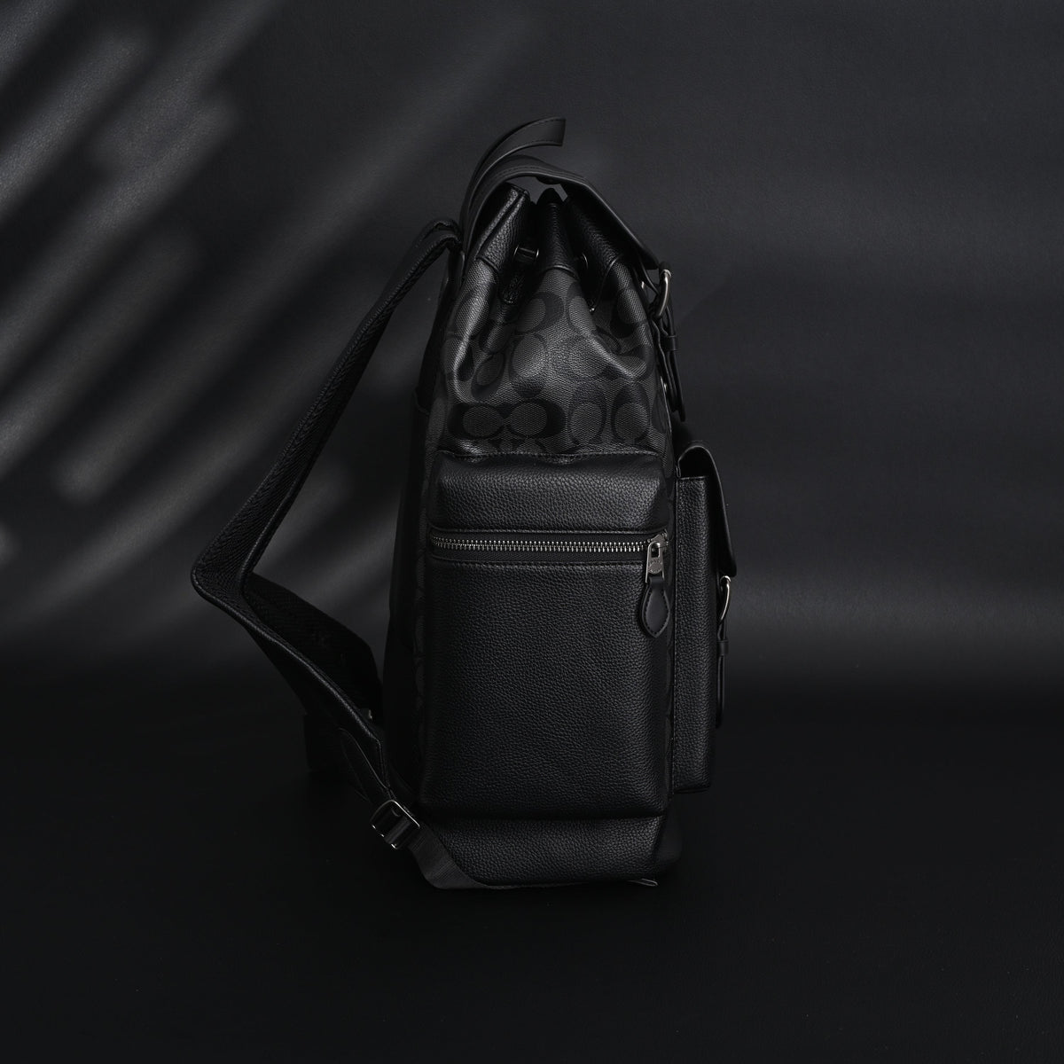 Coach Men’s Leather Backpack – Black Signature Canvas