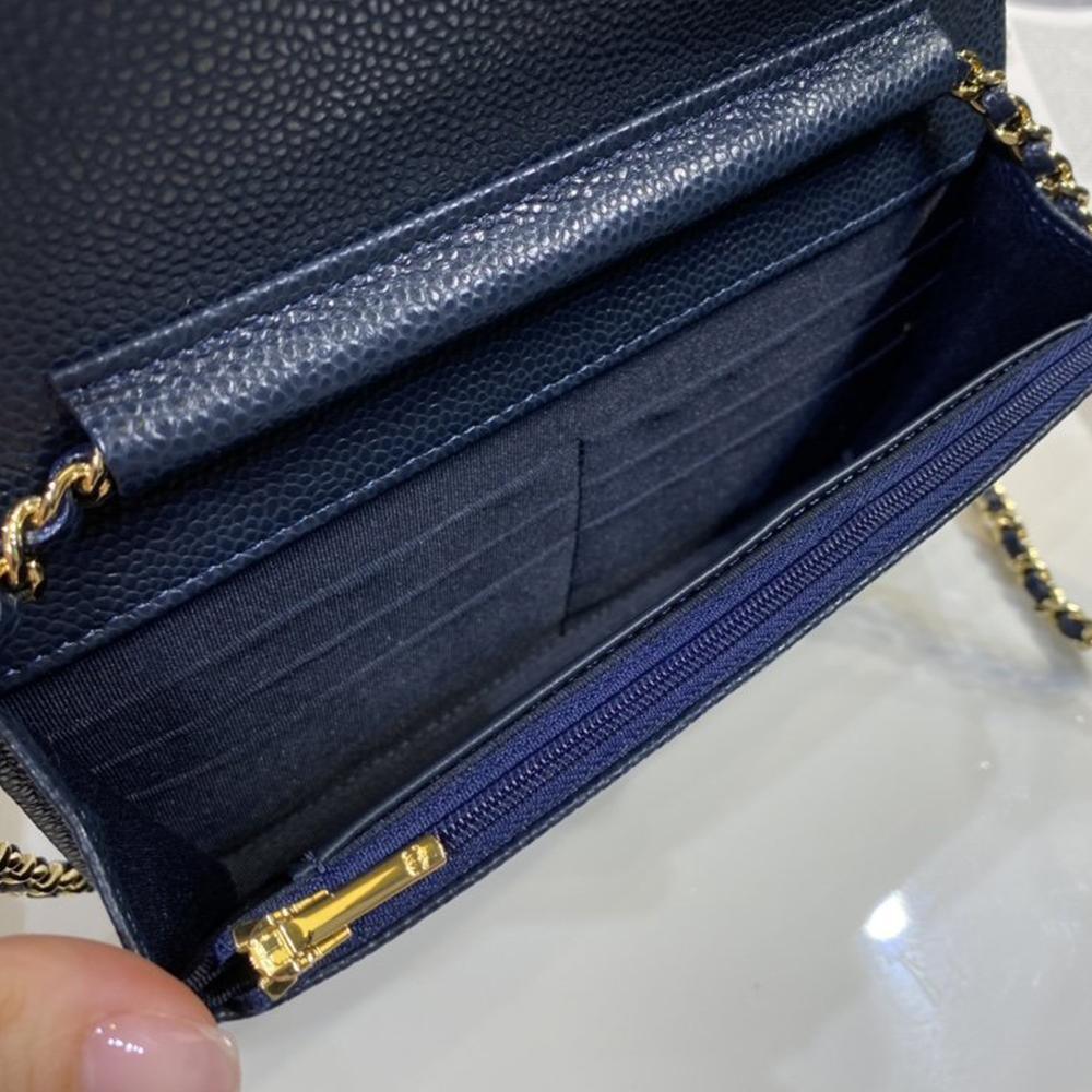 Chanel WOC iridescent Blue caviar